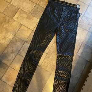 Black Orchid Luxury Soft skinny jeans Black Zebra Sz 27 NWT